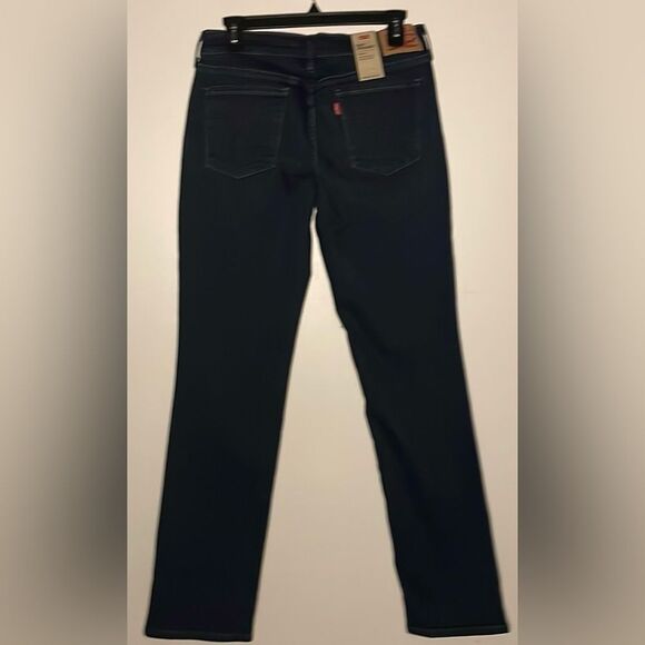 Levi’s- NWT 505 Straight Mid-Ride Dark Wash Minimalist Jeans- Size 8- W29 L32 - Picture 4 of 11